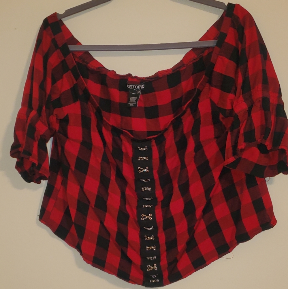 Buffalo Plaid Hot Topic Top